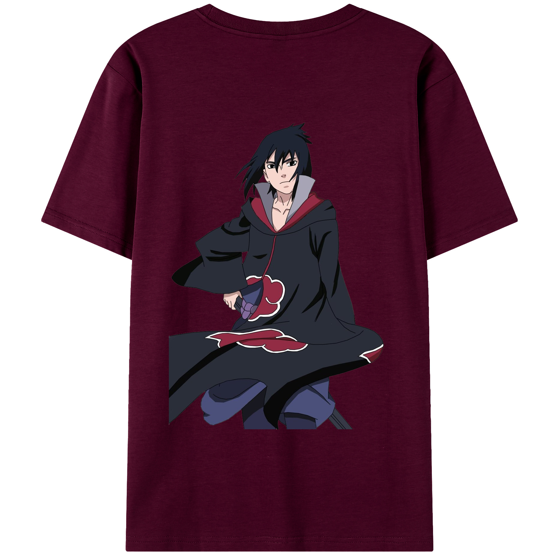 （画像用） NARUTO -ナルト- うちは サスケ Uchiha Sasuke レディース半袖Tシャツ(バックプリント)